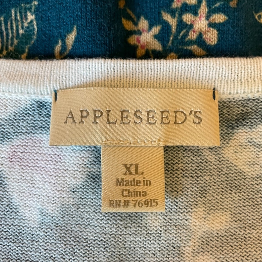 Appleseed's Women Button Front Cottagecore Garden Party Cotton Cardigan, Size XL - Picture 7 of 9